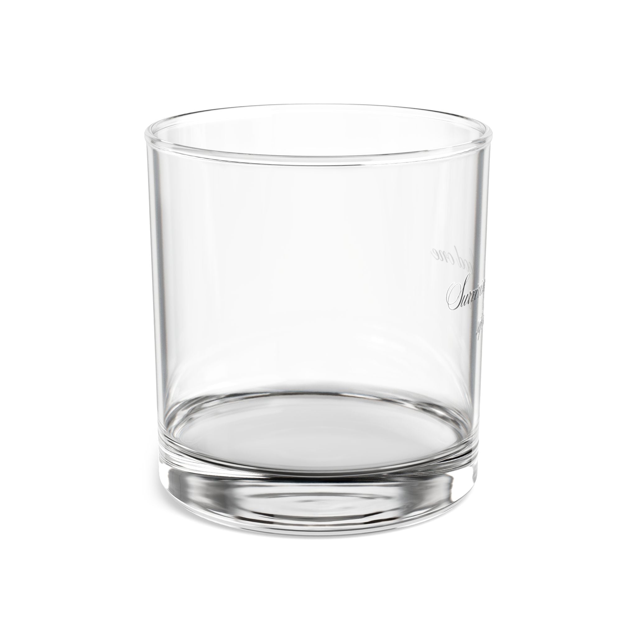 Engraved Script 10oz Rocks Glass – 'Surviving Fatherhood One Sip at a Time'